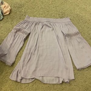 long sleeve strapless top